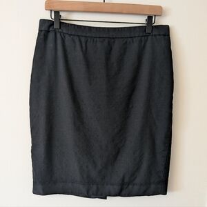 J. Crew Womens 10 No. 2 Pencil Skirt 100% Wool Black Classic Office Preppy